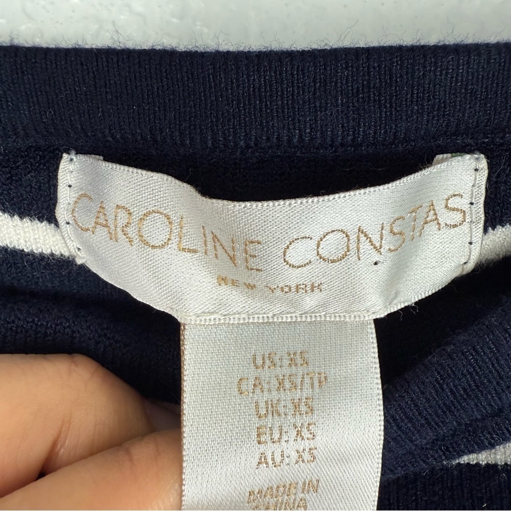 Caroline Constas bandeau crop top sleeveless stripes size XS - Picture 3 of 5